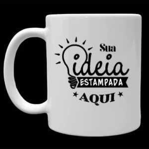 Caneca personalizada (presente, brinde para cliente, fornecedor e funcionário) foto, frase, logo