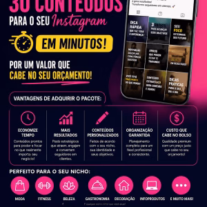 Pacote 30 criativos para midias Instagram e Facebook